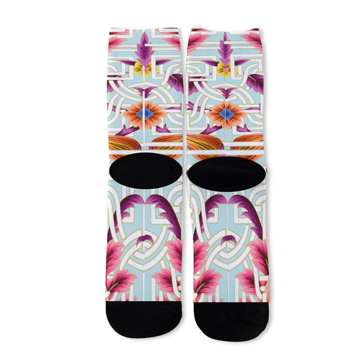 Floral Key Unisex Long Socks