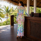 Around The Way Print Women's High Neck Skirt Set With Thumb Hole