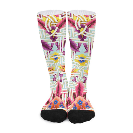 Floral Key Unisex Long Socks