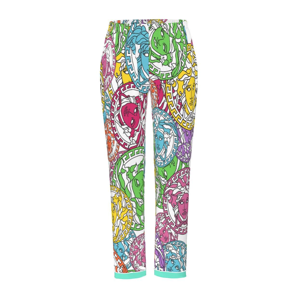 Multi Color Medusa Head Women's Long Sleeve Pajama Set