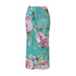 Fleur Women's High Neck Skirt Set With Thumb Hole