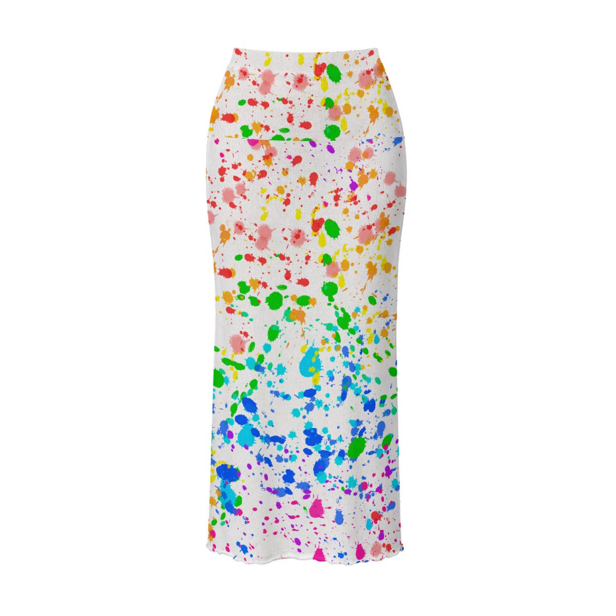 Around The Way Print Women's High Neck Skirt Set With Thumb Hole