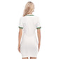 China White Women's Polo Collar Dress