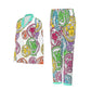 Multi Color Medusa Head Women's Long Sleeve Pajama Set