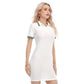 China White Women's Polo Collar Dress