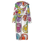 Medusa Multi Head Unisex Flannel Hooded bathrobe