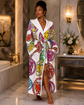 Medusa Multi Head Unisex Flannel Hooded bathrobe
